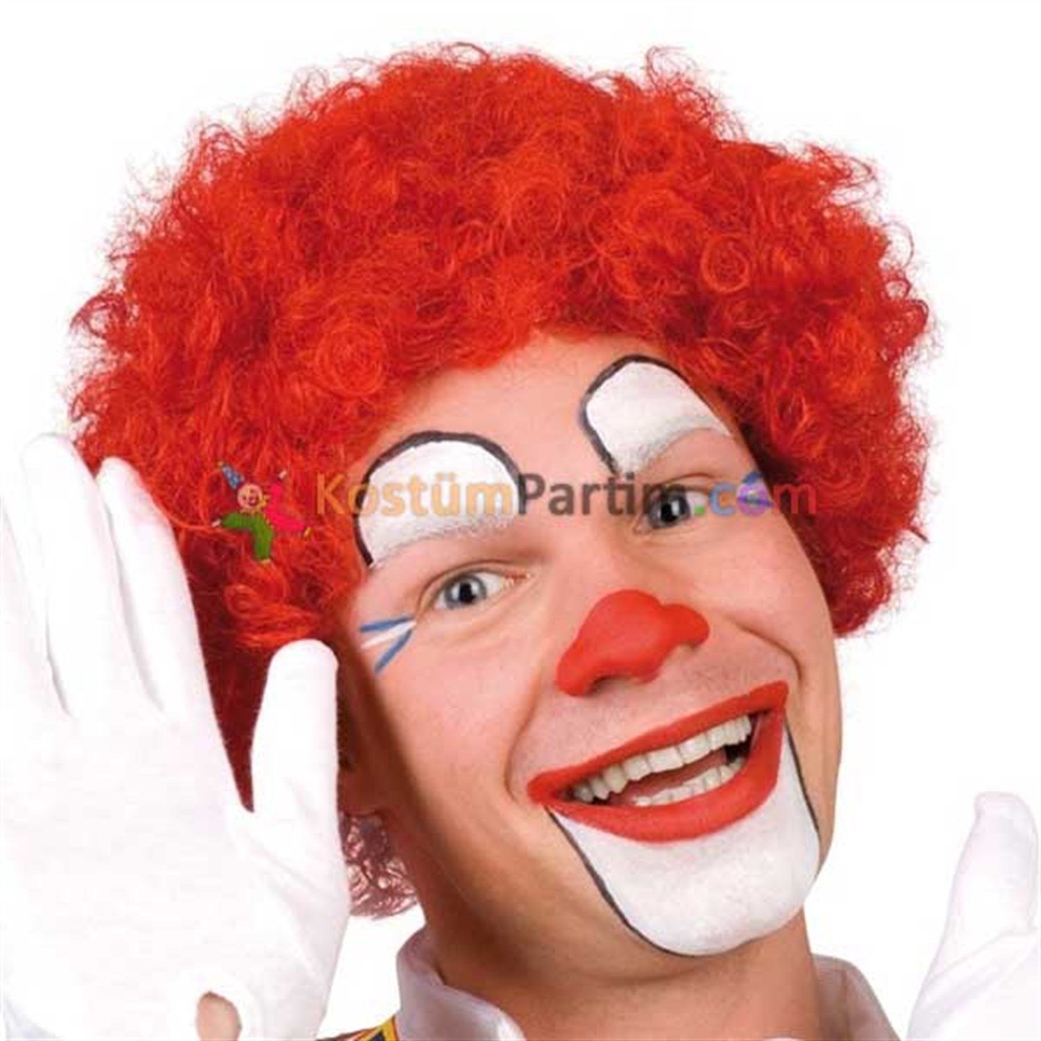 Palyaço Peruğu KırmızıPalyaço Aksesuarları