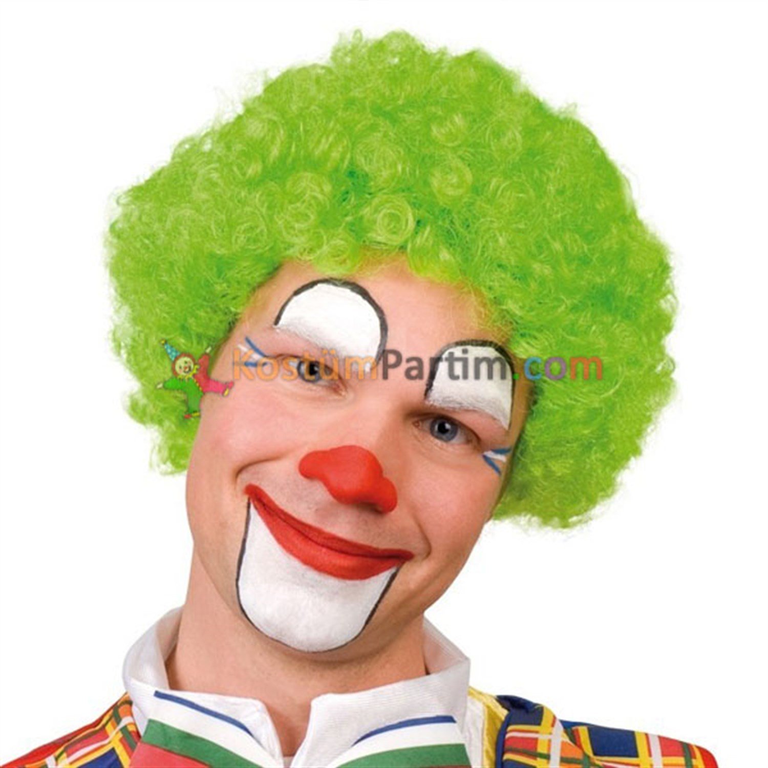 Palyaço Peruk YeşilPalyaço Aksesuarları