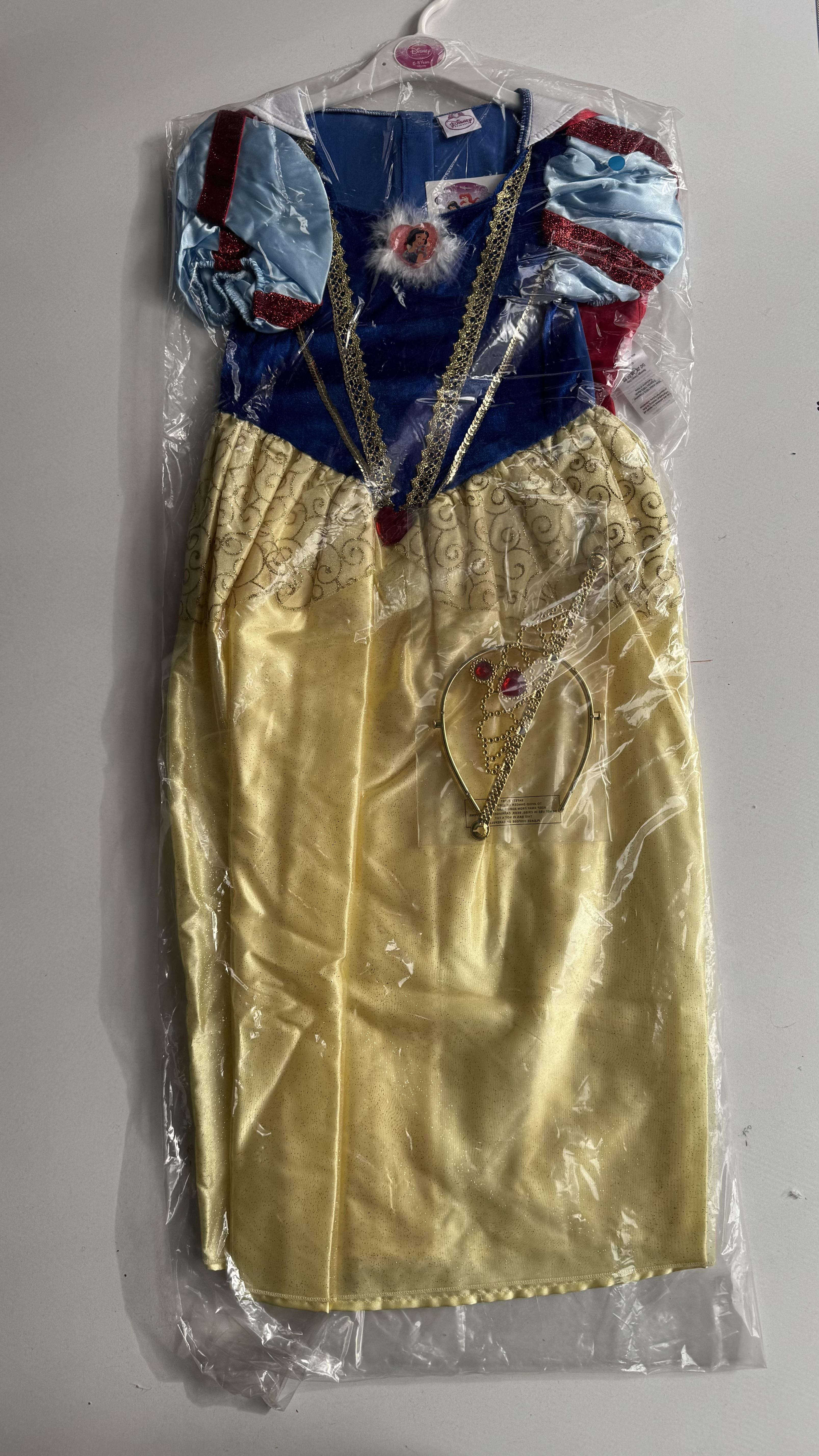 Pamuk Prenses Kostümü 7-8Yaş Disney Lisanslı Kız Çocuk Kıyafeti