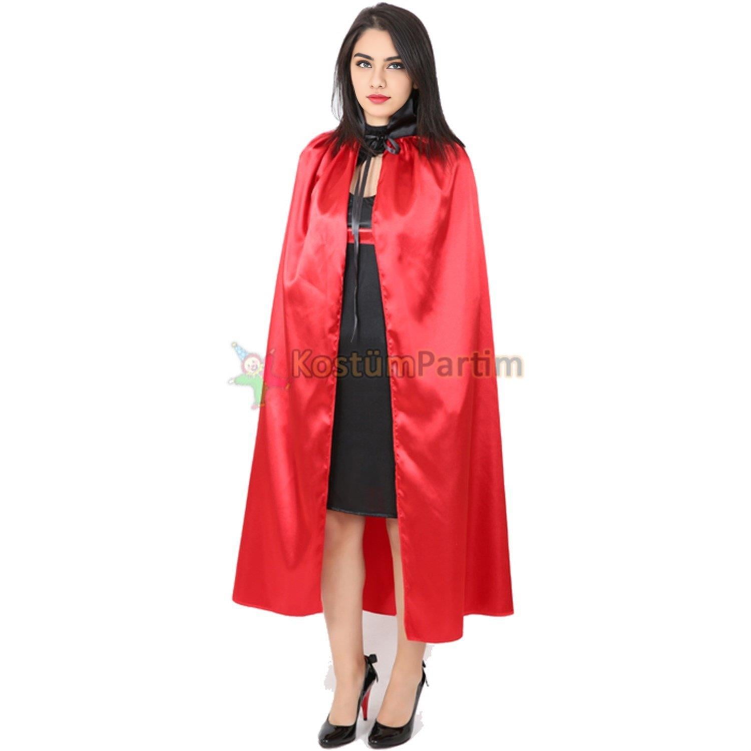 Pelerin Kırmızı Saten 140cm