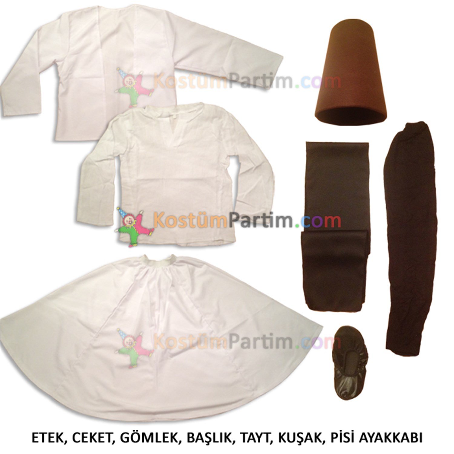 Semazen Kostümü - Çocuk Mevlevi Kıyafeti