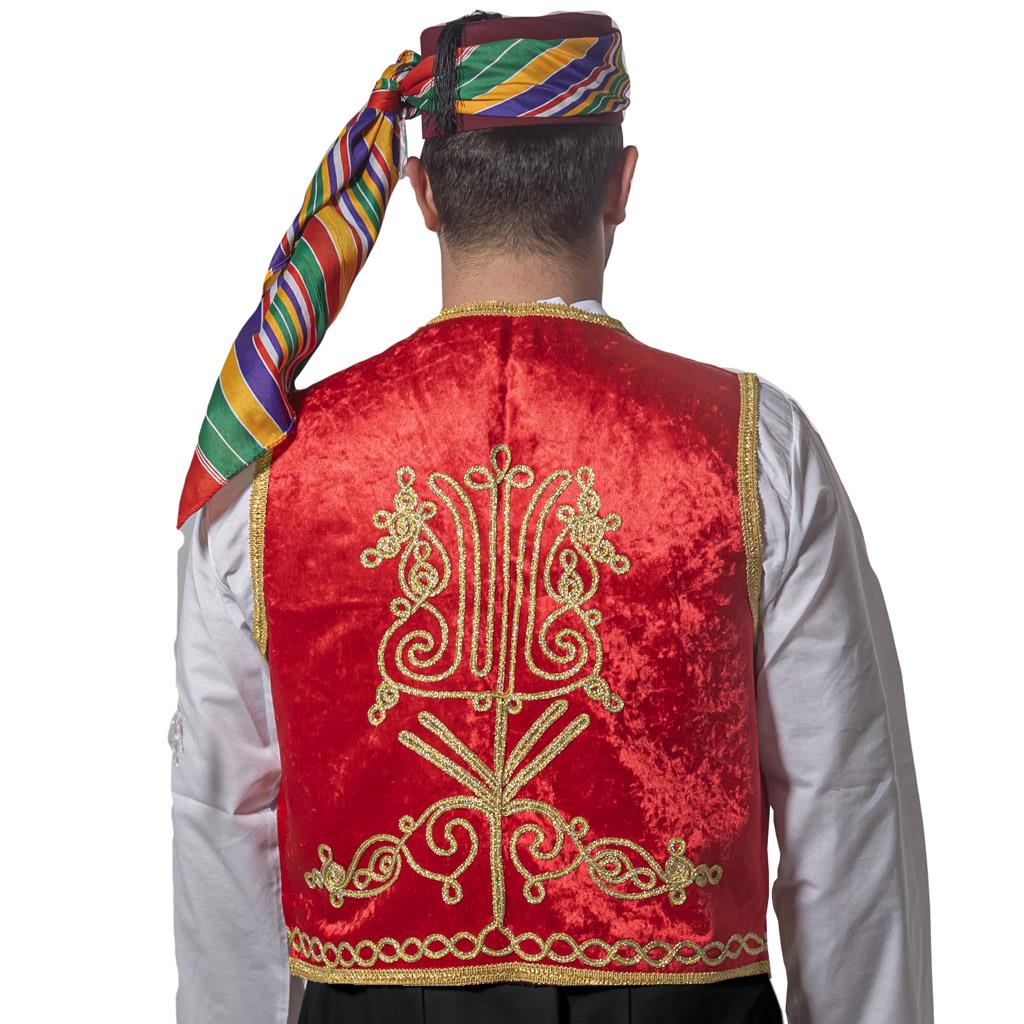 Şerbetçi Yelek, Fes, Kuşak Seti Kırmızı