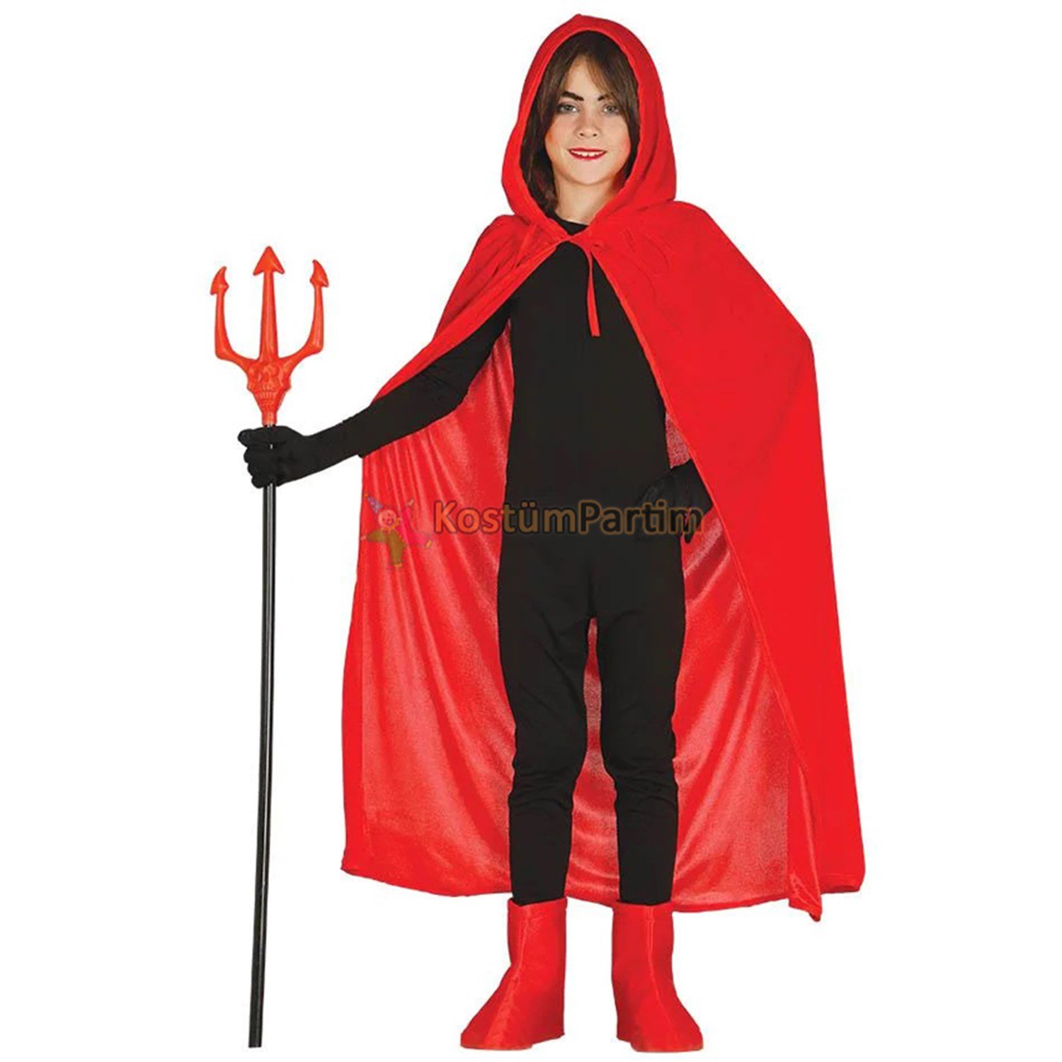 Şeytan Kostümü 2li Set KırmızıCadılar Bayramı KombinleriKostümPartim ★ Şeytan Kostümü 2li Aksesuar Seti / Halloween Kombinleri