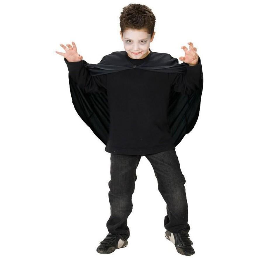 Siyah Saten Pelerin 80cm Yakasız Çocuk Vampir Pelerini Pelerinler Vampir Pelerini Çocuk Siyah Saten 80cm Yakasız - KostümPartim®