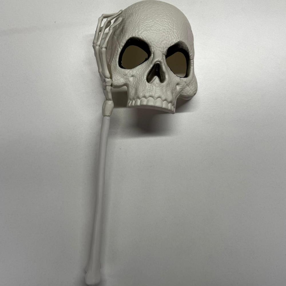 Sopalı İskelet Halloween Balo Maskesi