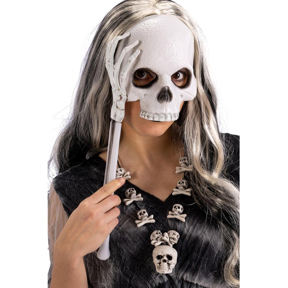 Sopalı İskelet Halloween Balo Maskesi