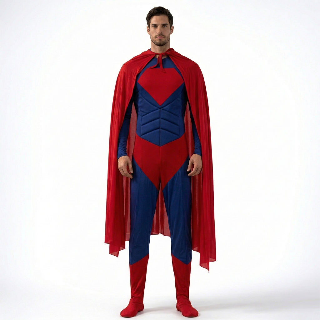 Superman Kostümü Yetişkin Kıyafeti