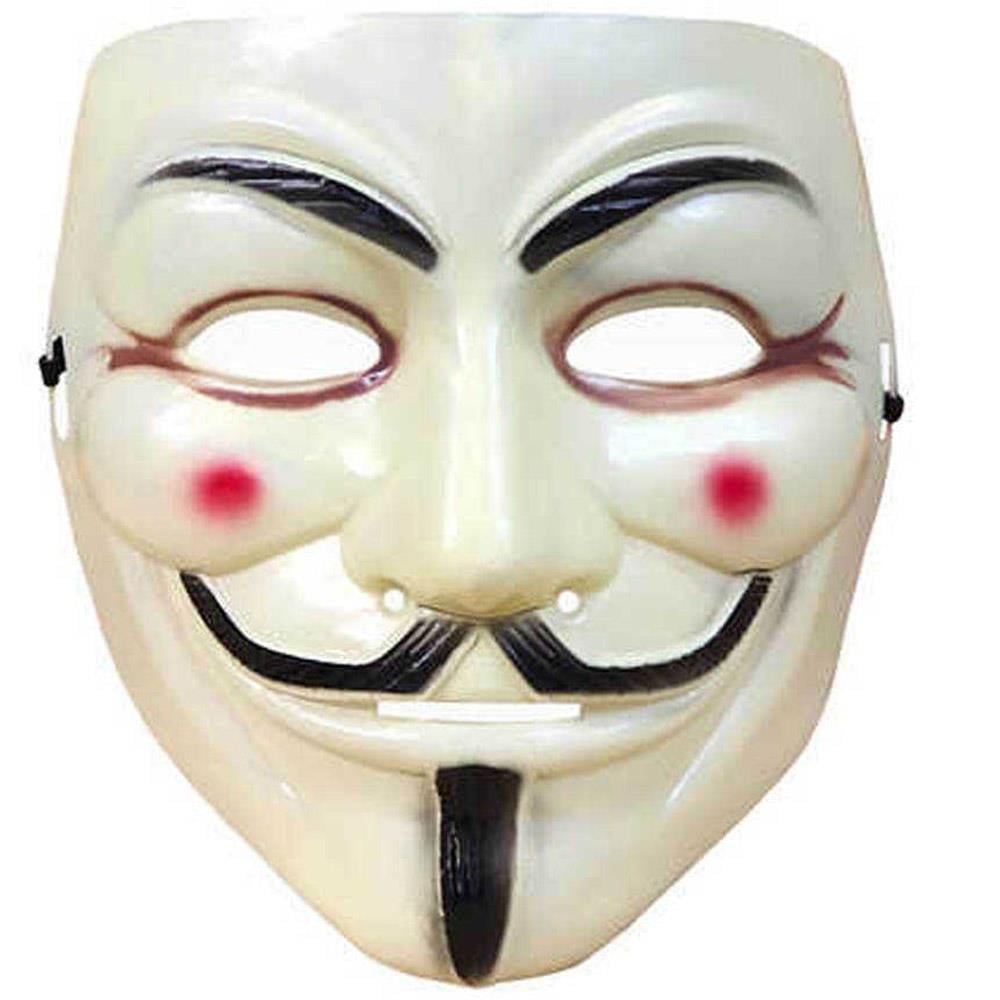 Guy Fawkes Maskesi – V For Vendetta Anonim Cosplay Parti Maskesi (Buzlu Sarı, M)