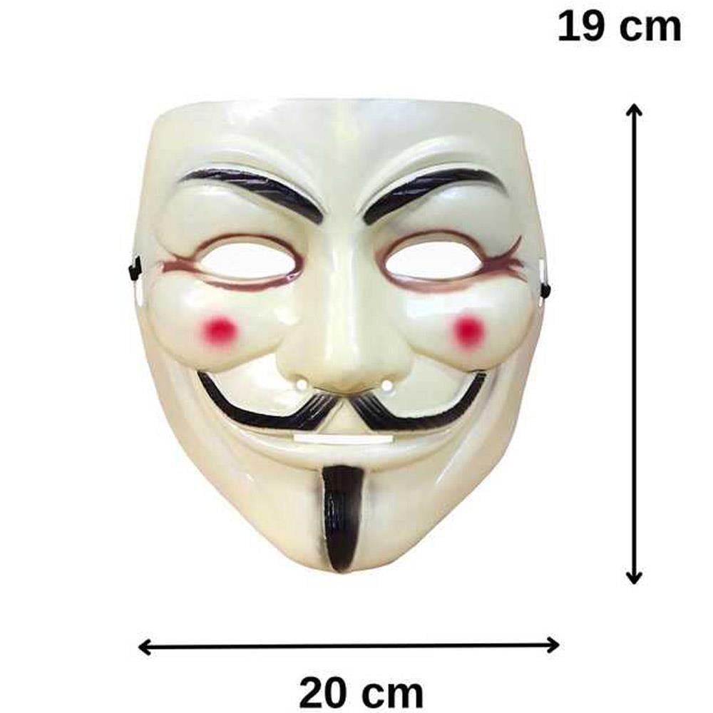 Guy Fawkes Maskesi – V For Vendetta Anonim Cosplay Parti Maskesi (Buzlu Sarı, M)