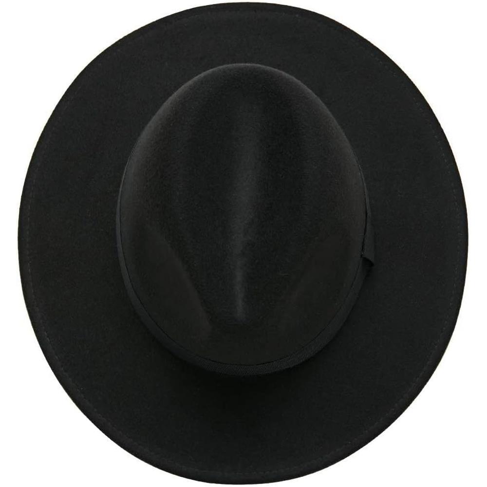 Vendetta Şapkası Sert Fötr Kovboy Şapka Siyah