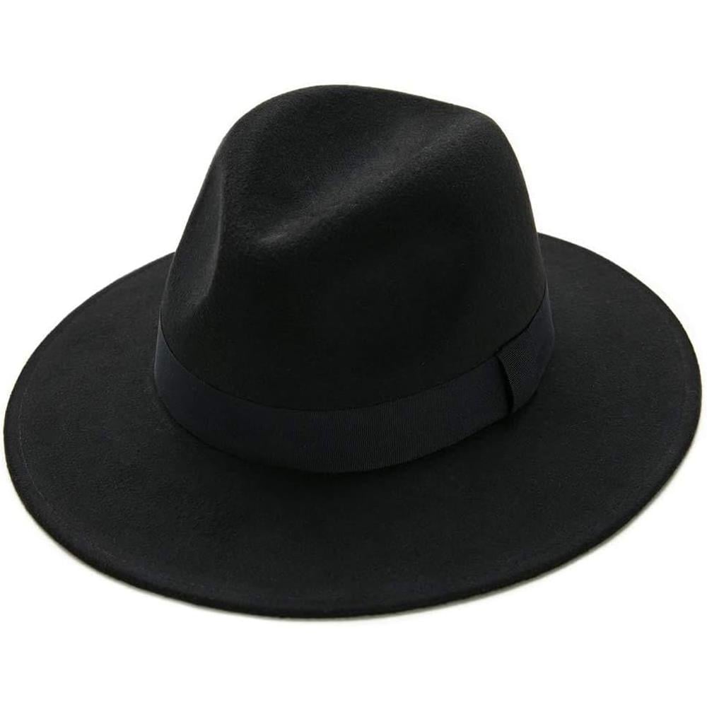 Vendetta Şapkası Sert Fötr Kovboy Şapka Siyah