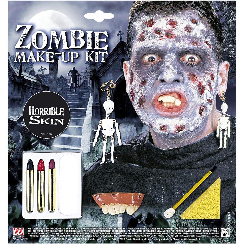 Zombi Yüz Boyama Halloween Canavar Dişi Boya ve Aksesuar Seti