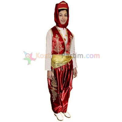 23 Nisan Folklör Kostümü Kırmızı Kız ÇocukYöresel Kostümler ve Folklör