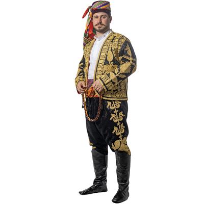 Ağa Kıyafeti Yetişkin Kostümü İşlemeli Klasik