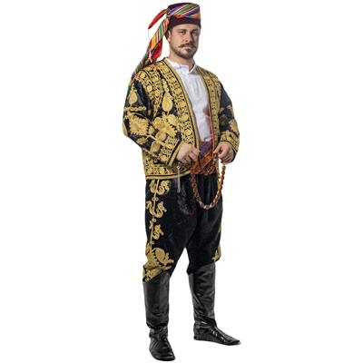 Ağa Kıyafeti Yetişkin Kostümü İşlemeli Klasik