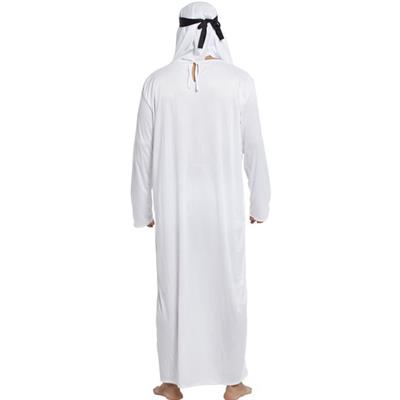 Arap Kostümü Beyaz Yetişkin Erkek Kandura Kıyafeti