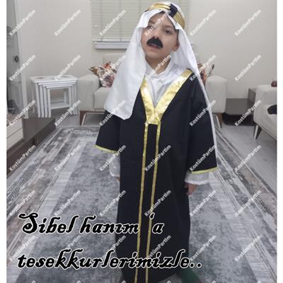 Arap Kostümü Erkek Çocuk Siyah