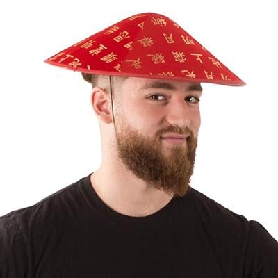 Asyalı Şapka Kırmızı Japon Şapkası Çinli Şapkası Çocuk ve Yetişkin Uyumlu