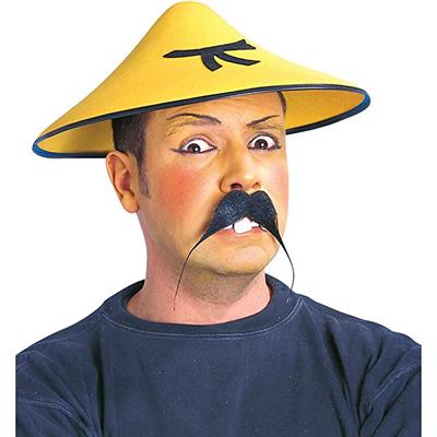 Asyalı Şapka Sarı Çinli Şapkası Japon Şapkası Yetişkin ve Çocuk Uyumlu