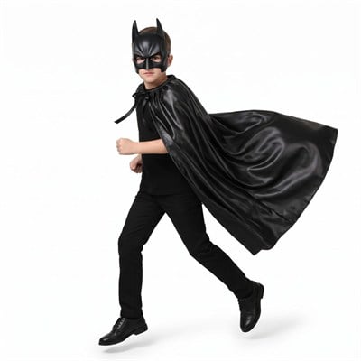 Batman Pelerin ve Çocuk Batman Maske Seti