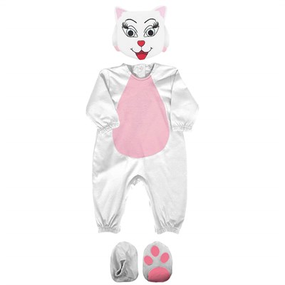 Bebek Kedi Kostümü Beyaz