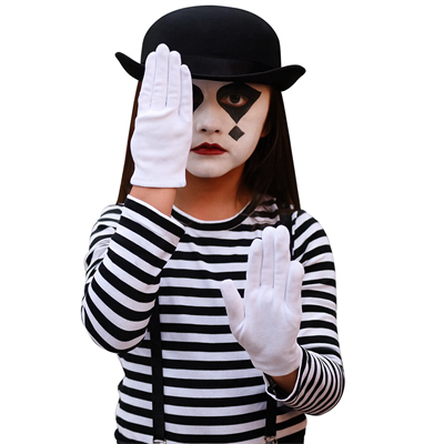 Beyaz Çocuk Eldiveni, Gösteri ve Pandomim Eldiveni