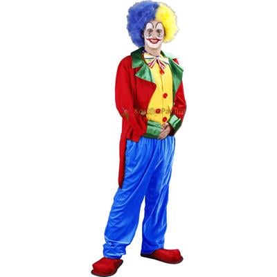 Ceketli Palyaço Kostümü Lüks Yetişkin Kıyafeti