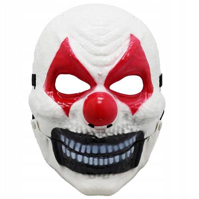 Çenesi Oynayabilen Kırmızı Burunlu Korkunç Palyaço Maskesi