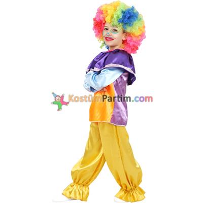 Çocuk Palyaço Kostümü Alt-Üst Takım