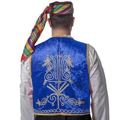 Dondurmacı Yelek, Fes, Kuşak Seti Mavi