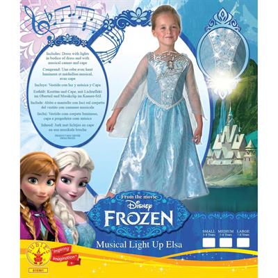 KostümPartim® Rubies Orijinal Lisanslı Müzikli Elsa Çocuk Kostümü – Frozen