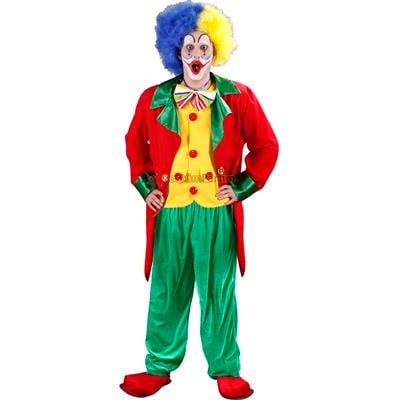 Frak Ceketli Palyaço Kıyafeti Yetişkin Kostümü