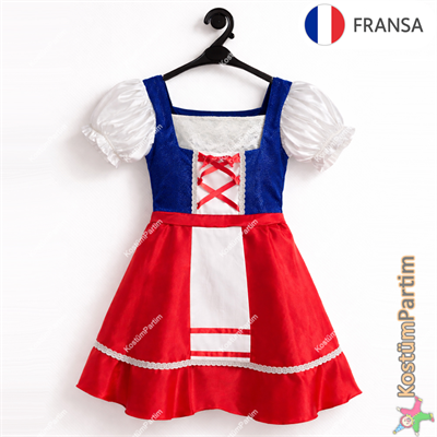 Fransa Kız Kostümü Çocuk Kıyafeti
