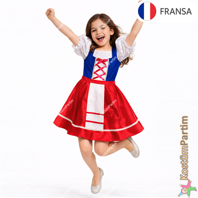 Fransa Kız Kostümü Çocuk Kıyafeti