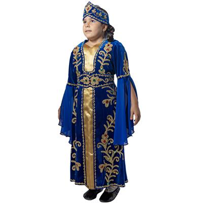 Halime Sultan Kostümü Kız Çocuk Bindallı Kıyafeti Mavi
