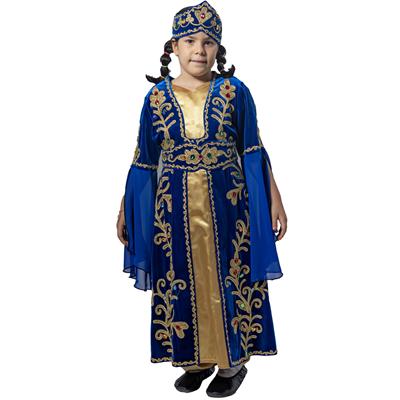 Halime Sultan Kostümü Kız Çocuk Bindallı Kıyafeti Mavi