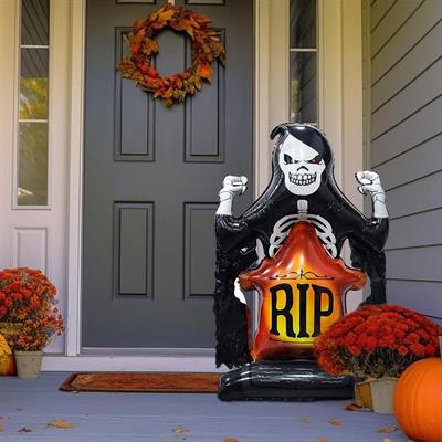 Halloween Folyo Balon Azrail Mezartaşı 122x76cm