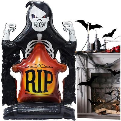 Halloween Folyo Balon Azrail Mezartaşı 122x76cm