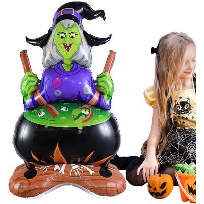 Halloween Folyo Balon Cadı Kazanı 113x67cm