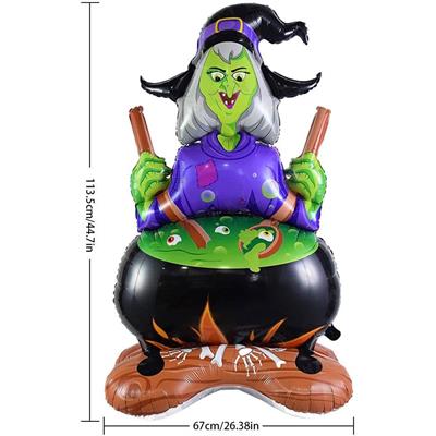 Halloween Folyo Balon Cadı Kazanı 113x67cm