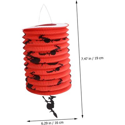 Halloween Kağıt Fener Asma Süs Cadı