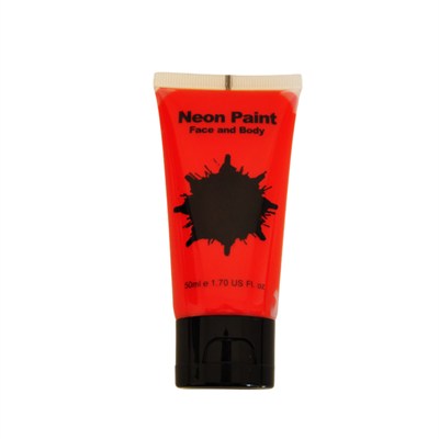 Halloween Kırmızı Neon Yüz ve Vücut Boyası 50 ml