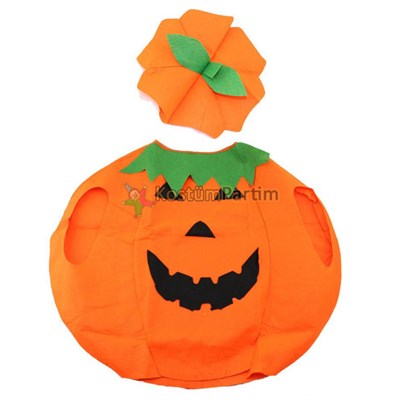 Halloween Kostümü Balkabağı Çocuk Kabak Kıyafeti