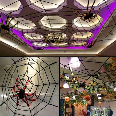 Halloween Örümcek Ağı Siyah 1.5Metre Cadılar Bayramı Dekoru