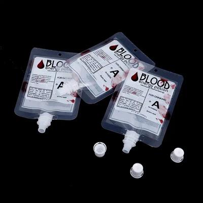 Halloween Yapay Kan Torbası Görünümlü İçecek Kabı Kostüm Aksesuarı