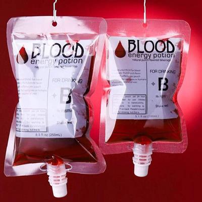 Halloween Yapay Kan Torbası Görünümlü İçecek Kabı Kostüm Aksesuarı