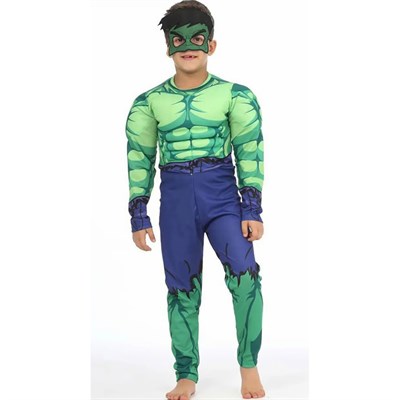 Hulk Kostümü Kaslı Çocuk Kıyafeti