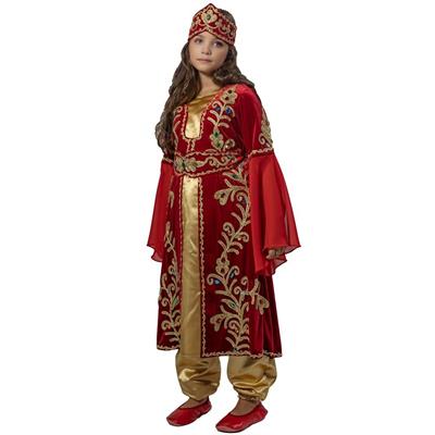 Hürrem Sultan Kostümü Bindallı Kız Çocuk Kıyafeti Kırmızı