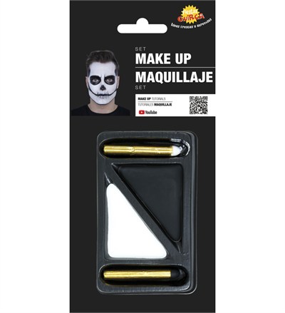 İskelet Makyaj Seti Halloween Kostüm ve Yüz Boyama Seti