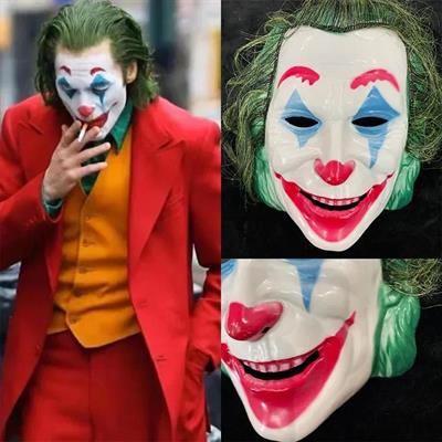 Joaquin Phoenix Joker Maskesi – Yeşil Saçlı Cosplay ve Film Karakteri Maskesi